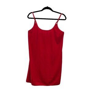 Vintage California Miss Velvet Mini Slip‎ Dress Red Medium Spaghetti Strap